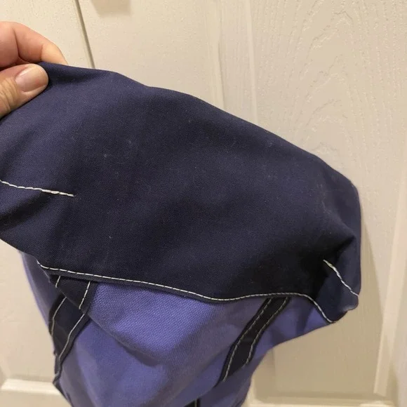 Vintage LL Bean Boat And Tote Purple Canvas SAM Embroidered School Travel 17x12 - Picture 13 of 13